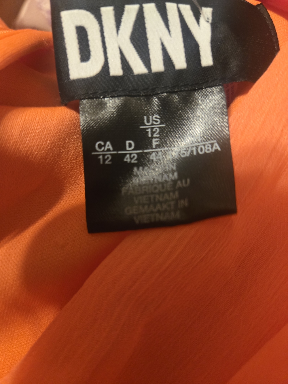 DNKY Wrap Midi Dress Coral Orange - Picture 10 of 14